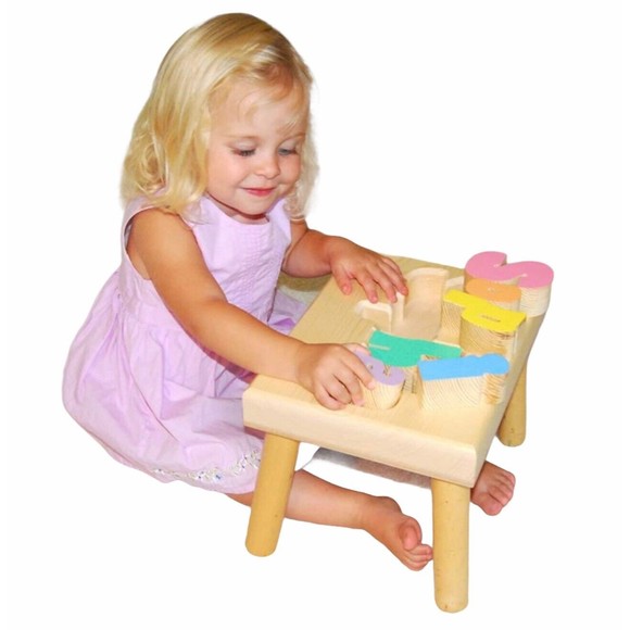 Unbranded Toys Wooden Puzzle Girl Name Haley Step Stool New Sealed